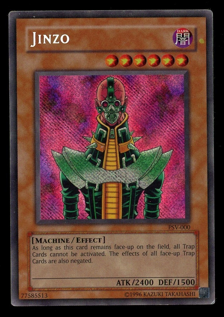 YuGiOh Jinzo PSV-000 Reverse Foil Pattern Misprint Error Secret