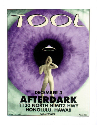 Tool 1994 Afterdark Hawaii Original Silkscreen Concert Poster M