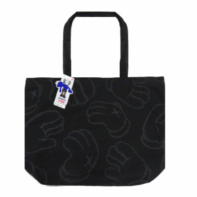 Uniqlo x Kaws Tote Bag 'Hands' Black 17 x 13 x 5.5