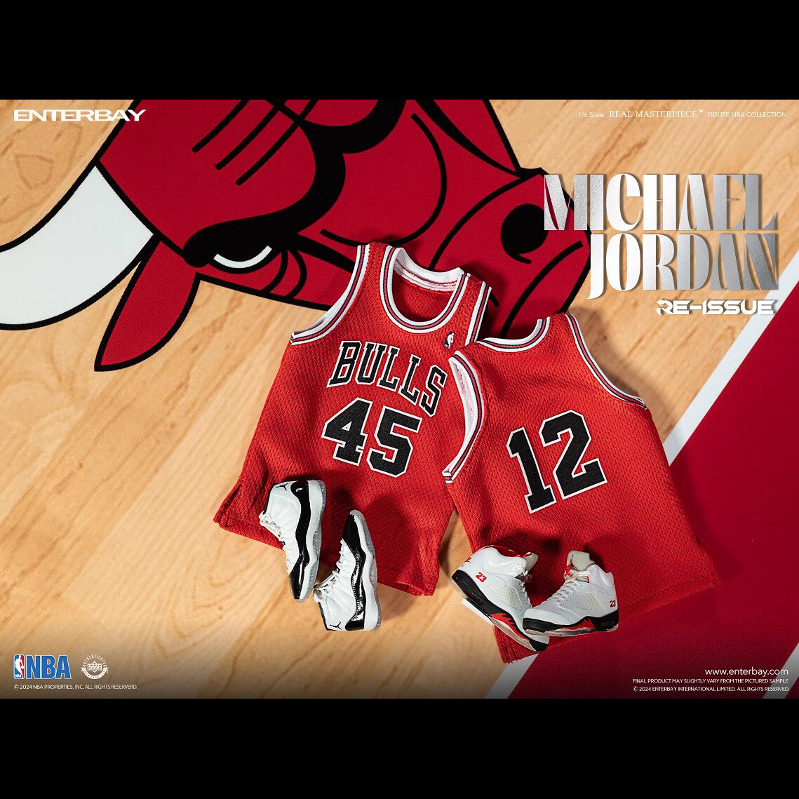 Original ENTERBAY EB 1/6 Bulls Michael Jordan 45 RM-1053 Action