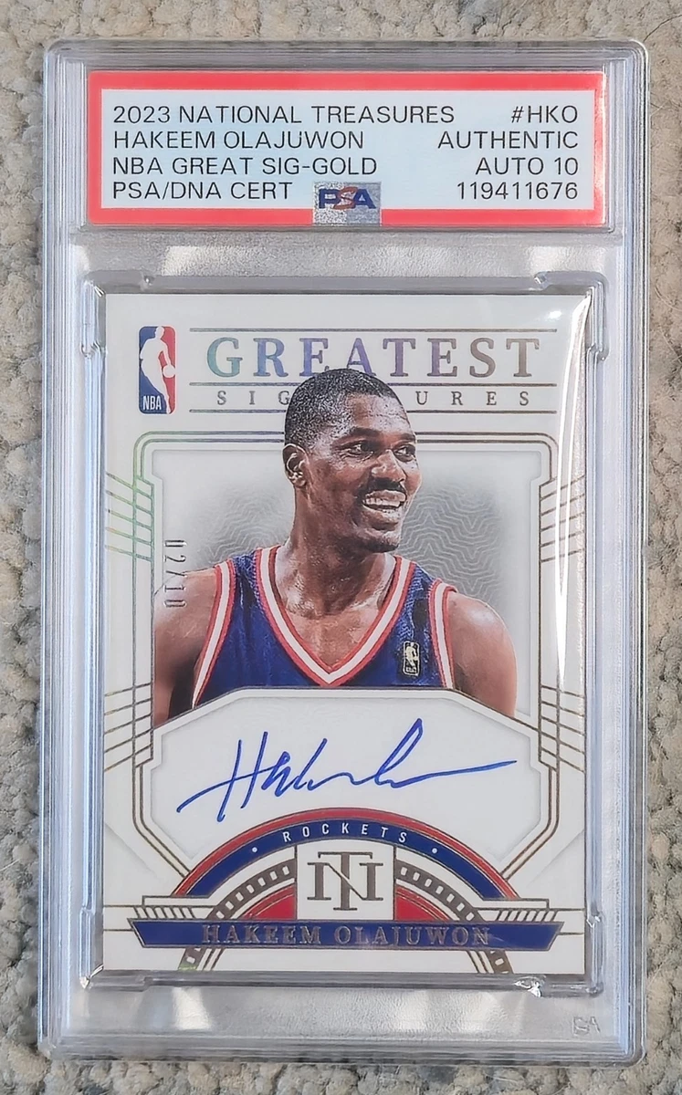 Panini Hakeem Olajuwon Basketball Autographed Sports Trading Cards