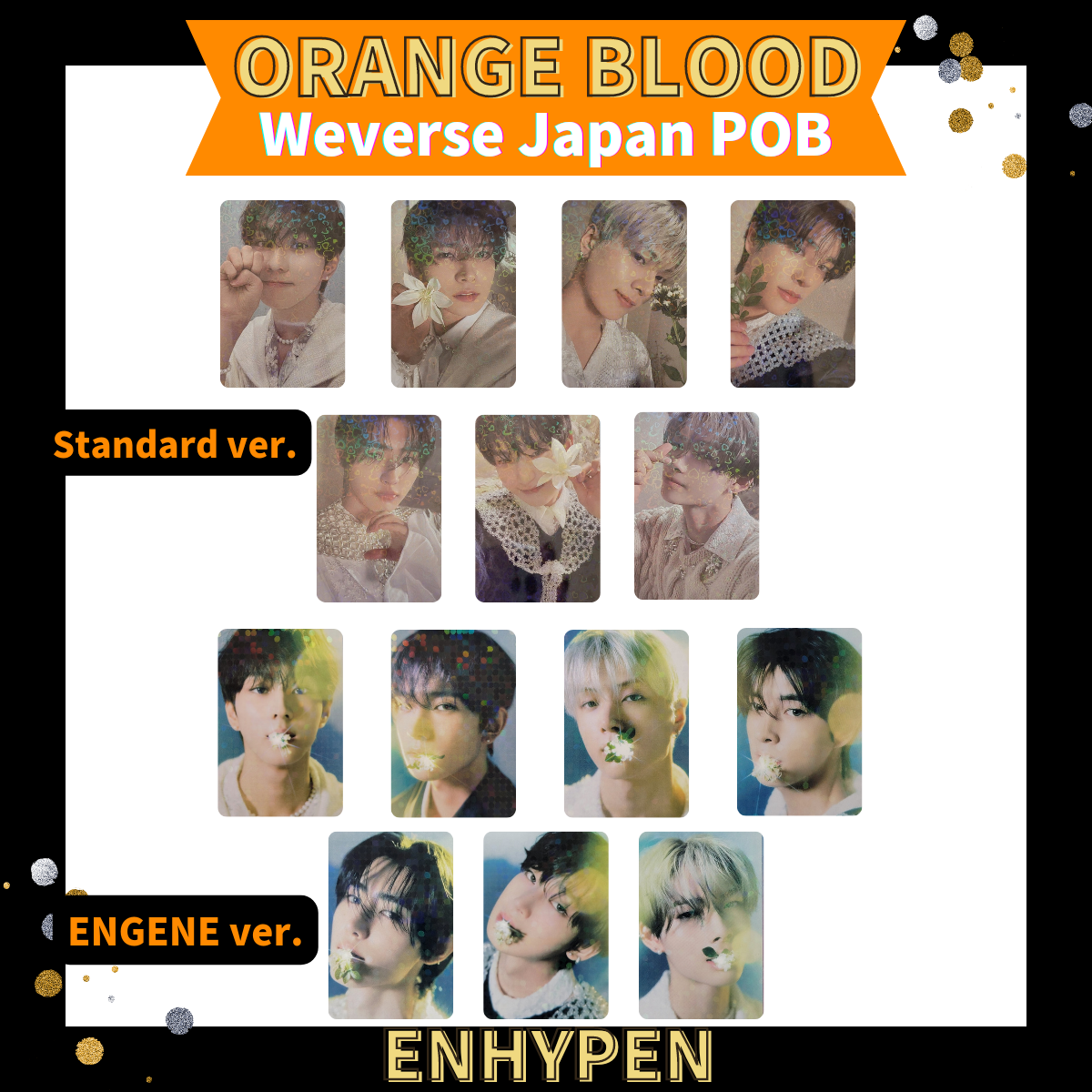 ENHYPEN ORANGE BLOOD Photo Card 4th Mini Album POB Weverse Japan