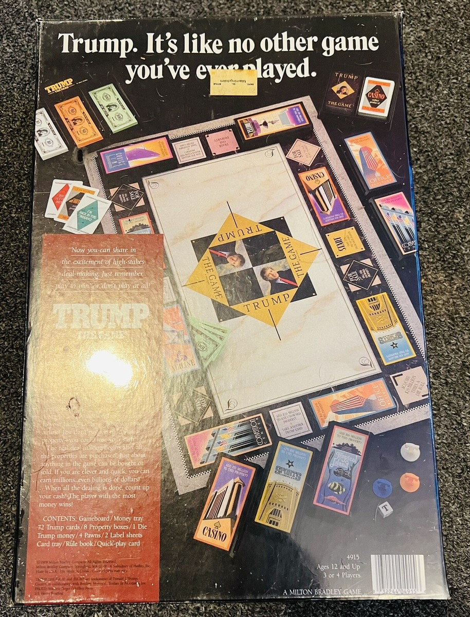Vintage 1989 Milton Bradley TRUMP THE BOARD GAME President Donald