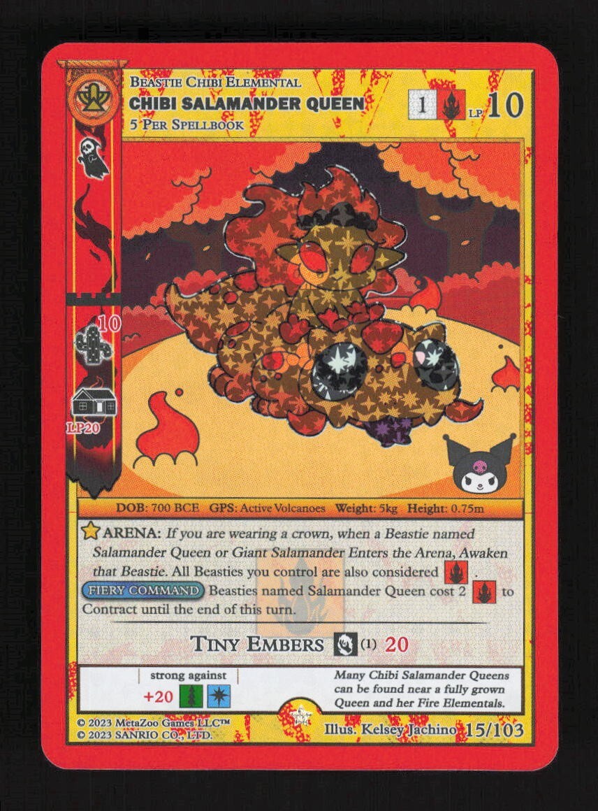 MetaZoo Kuromi's Cryptid Carnival - CHIBI SALAMANDER QUEEN 15/103