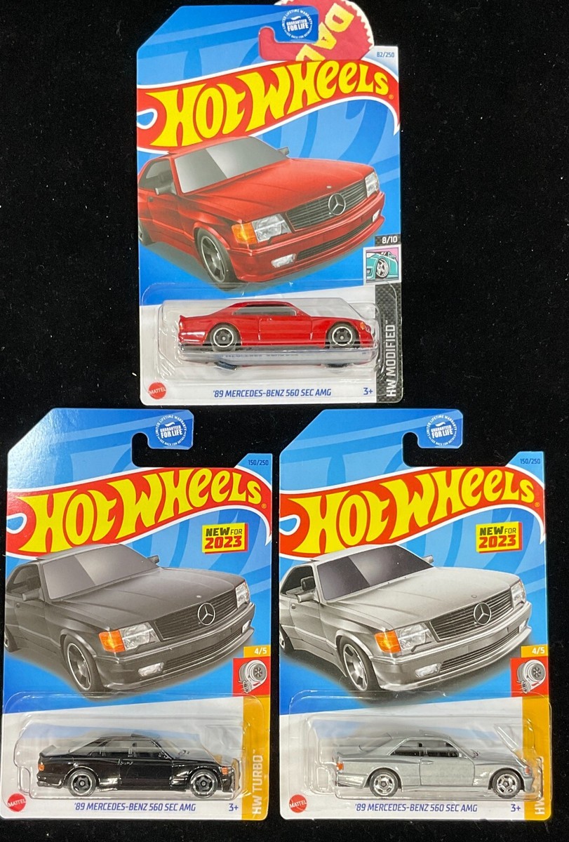 2024 Hot Wheels '89 Mercedes-Benz 560 SEC AMG Red, Black, Silver