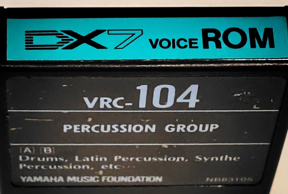 YAMAHA DX7 VOICE ROM VRC-104 PERCUSSION GROUP Cartridge for DX7