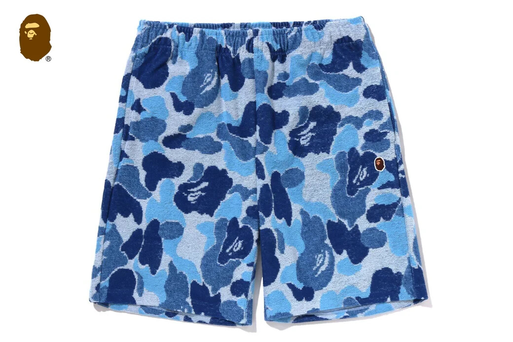 A BATHING APE ABC CAMO PILE ONE POINT SWEAT SHORTS PANTS