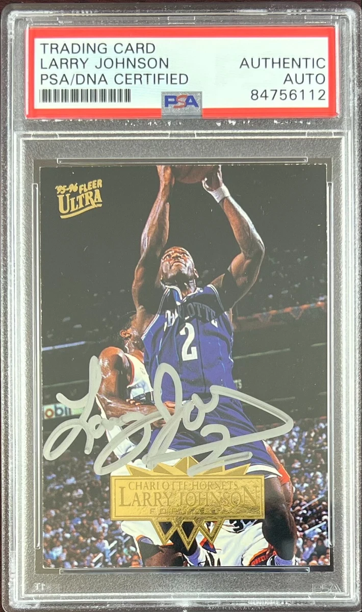 Larry Johnson Basketball Sports Trading Card Singles Autographed