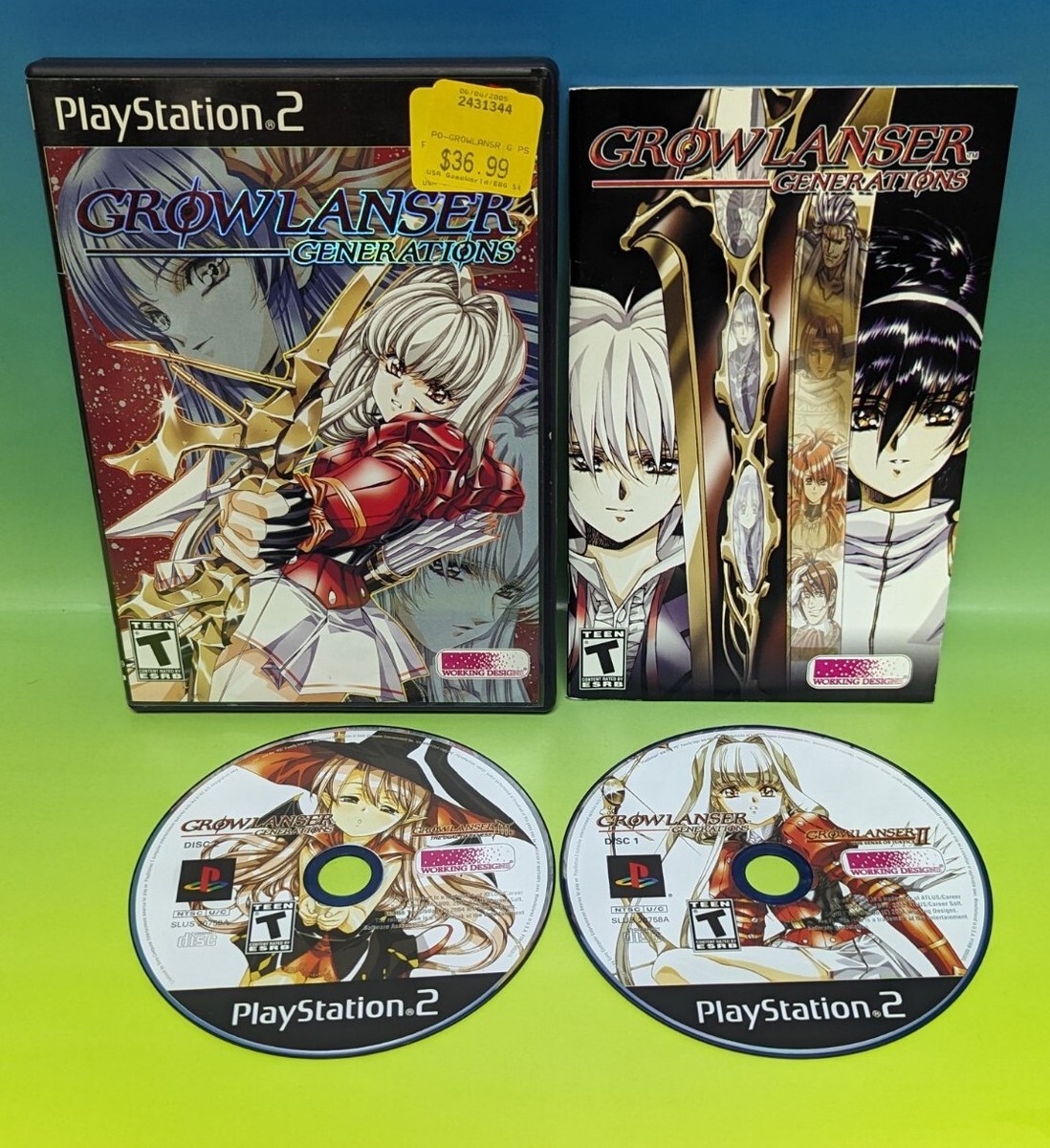 Growlanser Generations (Sony PlayStation 2, 2004) PS2 Cib Complete