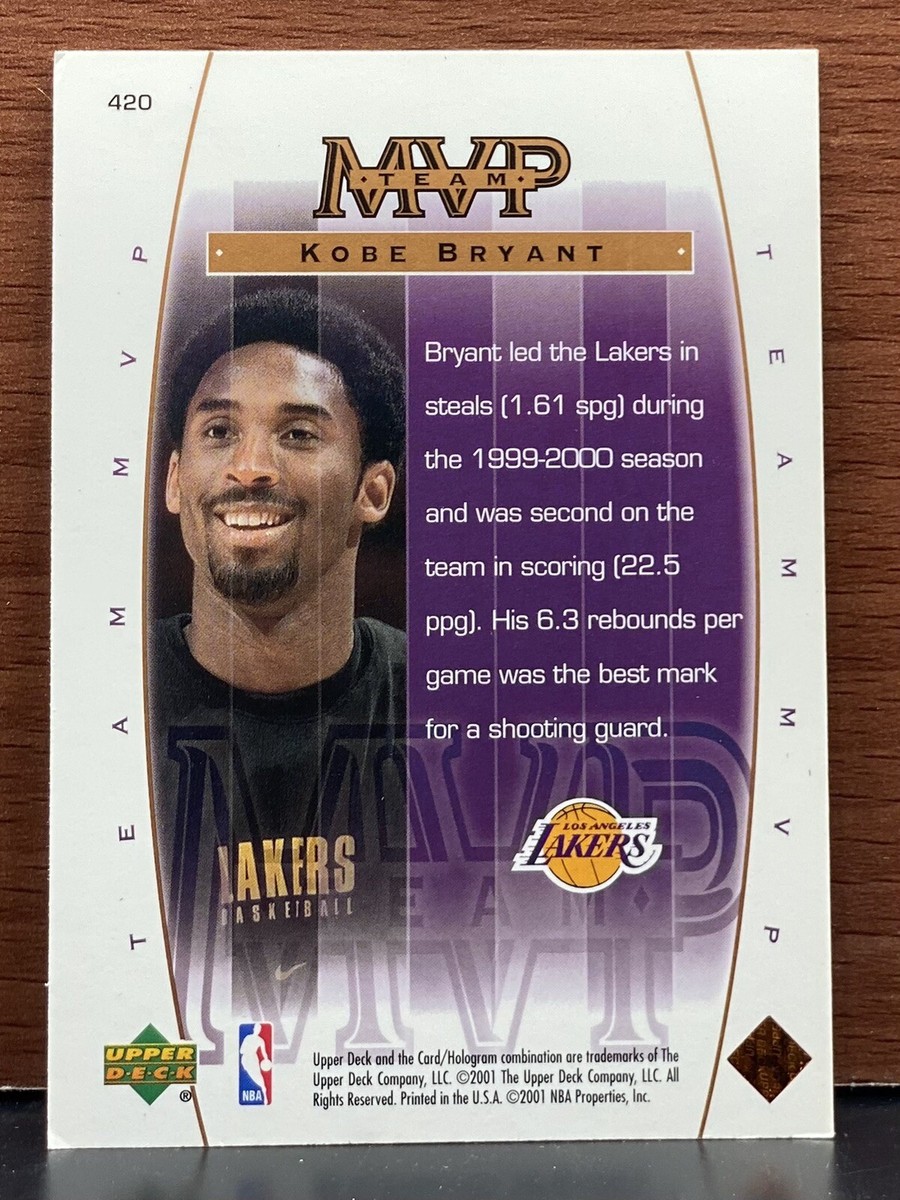 Kobe Bryant Upper Deck Game Jersey Edition 2000-01 
