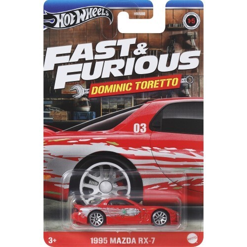 1995 Mazda RX-7 Red Hot Wheels Fast & Furious Dominic Toretto 2024