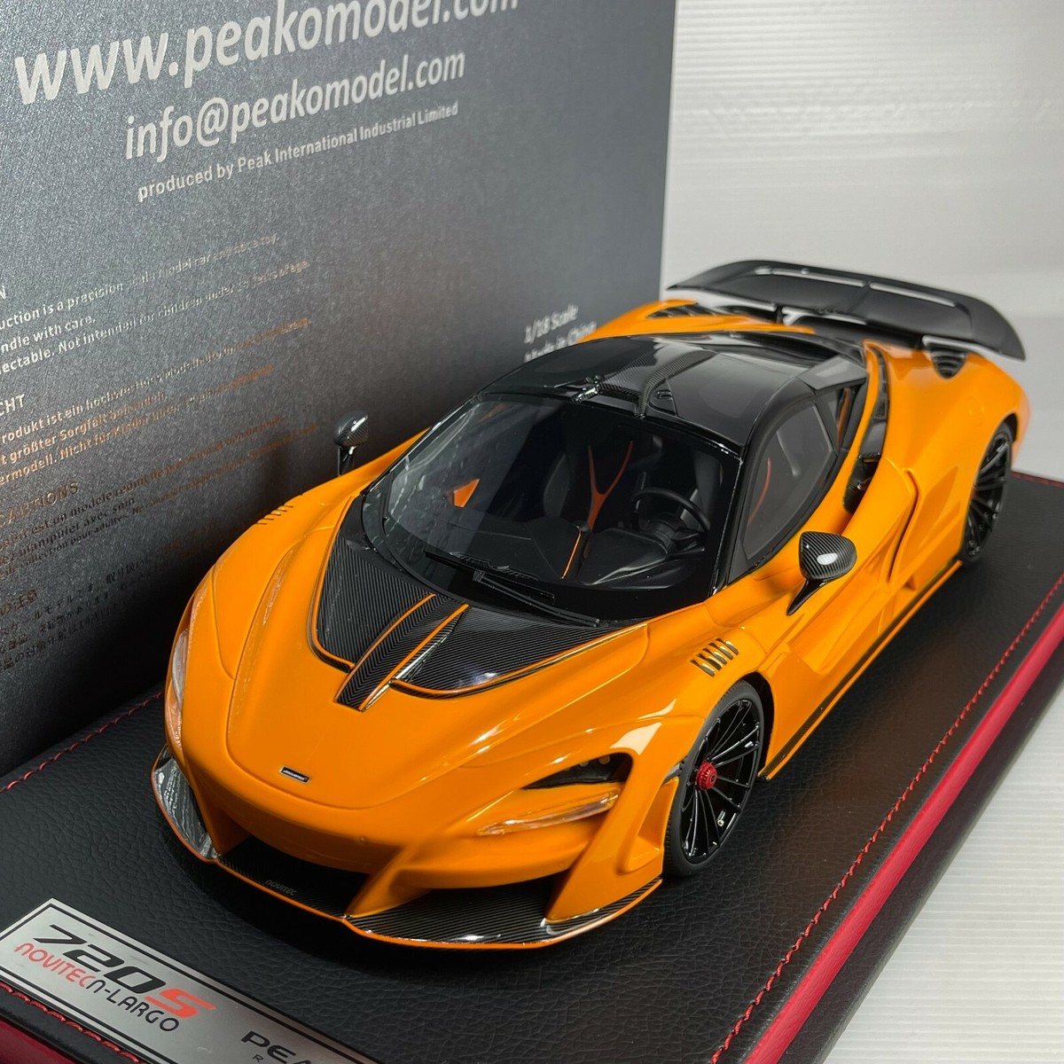 1/18 Peako Model McLaren 720S Novitec n-Largo Orange Ltd 30 pcs