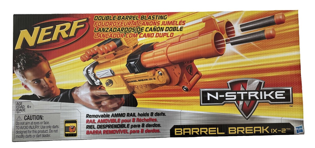 New Hasbro NERF N-Strike Barrel Break IX-2 w/ Removable AMMO Rail