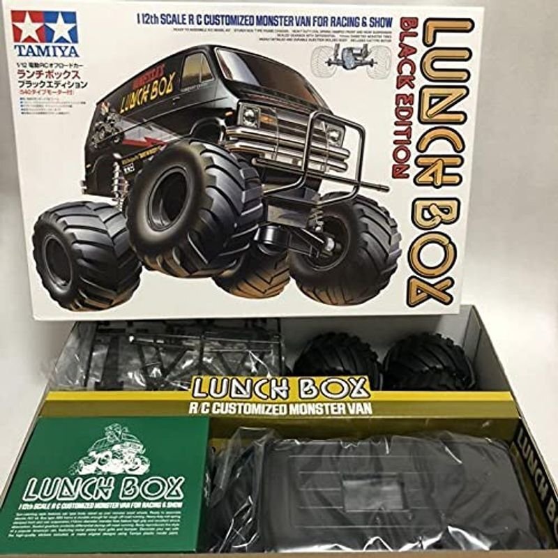 Tamiya 1/12 Lunch Box Monster Truck Kit - Black Edition (58546