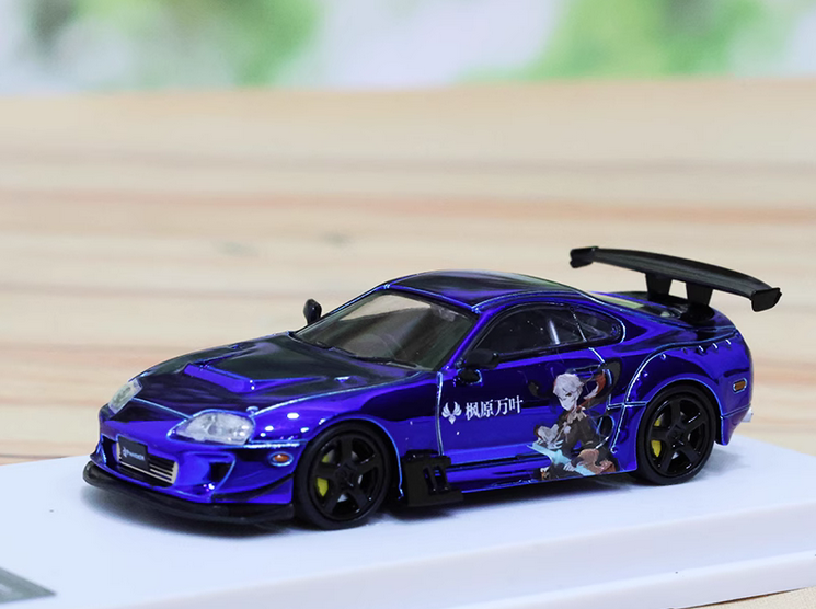 LMLF 1/64 Alloy diecast car model Toyota Supra A80 Z electroplated