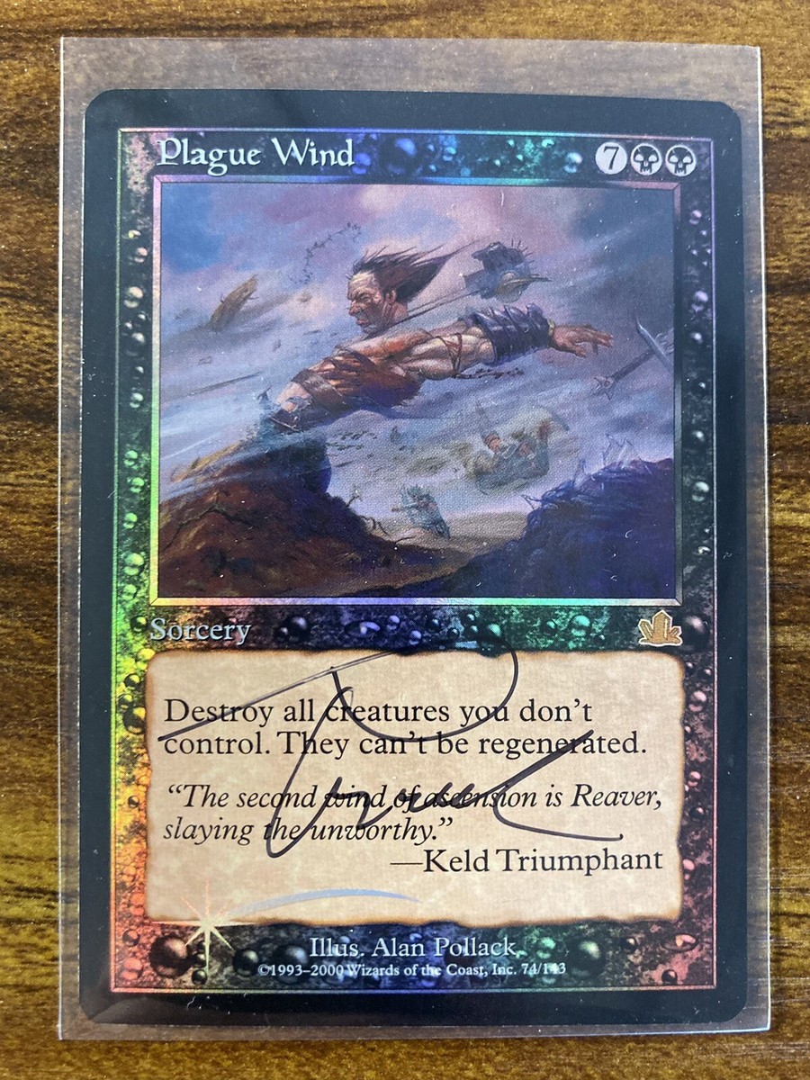 MTG✨Artist Signed PLAGUE WIND FOIL✨Prophecy NM/M RARE Sorcery