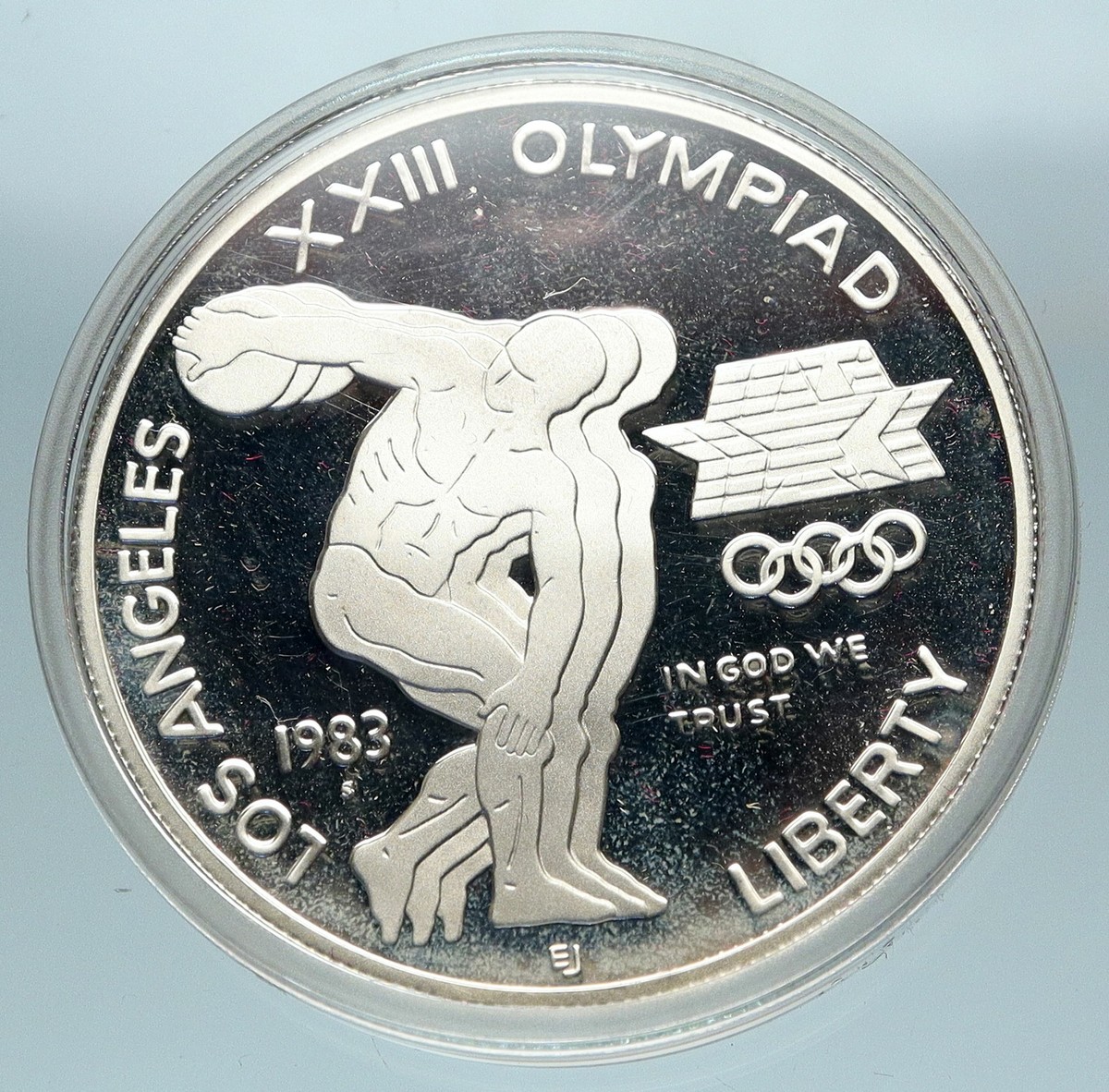 1983 UNITED STATES Los Angeles 23rd Olympics OLD Proof Silver