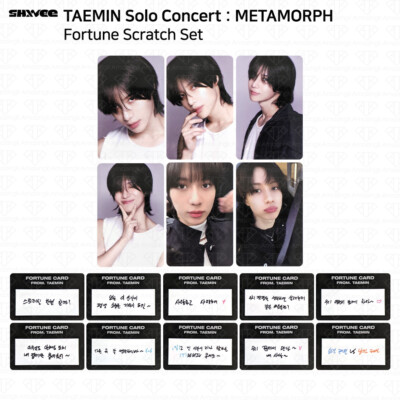 SHINee Taemin Solo Concert METAMORPH Fortune Scratch Set Photocard