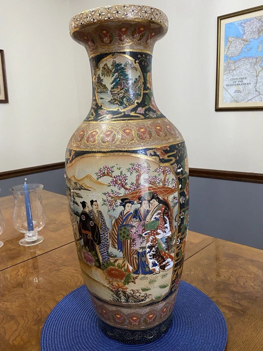 陶瓷日本古董花瓶| eBay