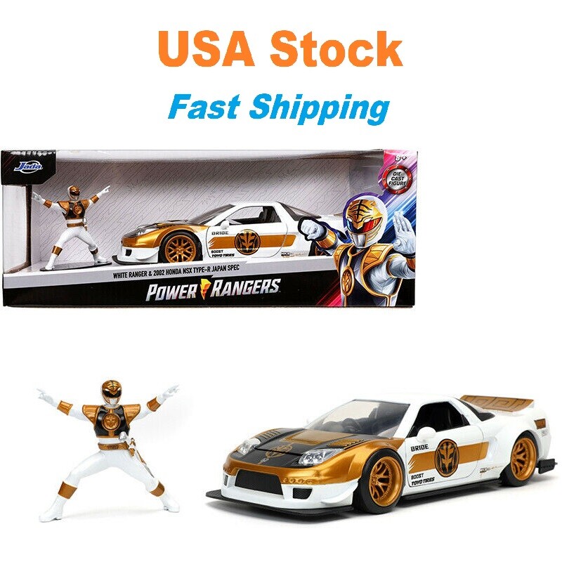 2002 Honda NSX Type-R Japan Spec w White Ranger figure Jada