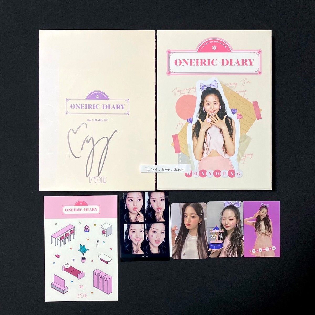 iz*one oneiric diary autographed signed Wonyoung Diary ver +