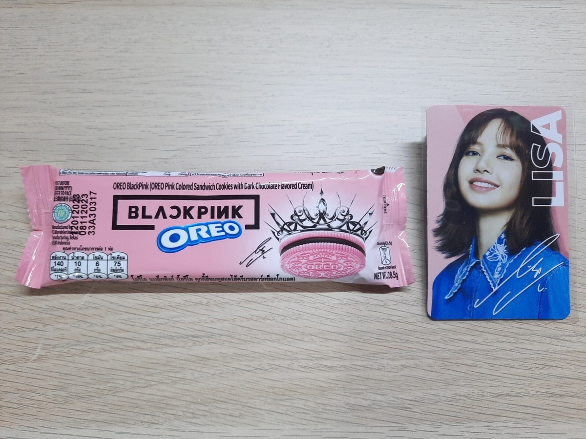 BLACKPINK x OREO ⓁⒾⓈⒶ Photocard #08 Official PC + 1 packet