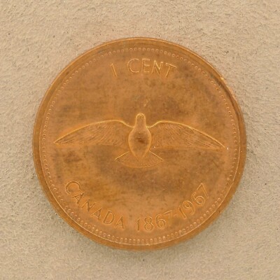 1867 to 1967 Canadian Penny 100th Anniversary Confederation 1 Cent
