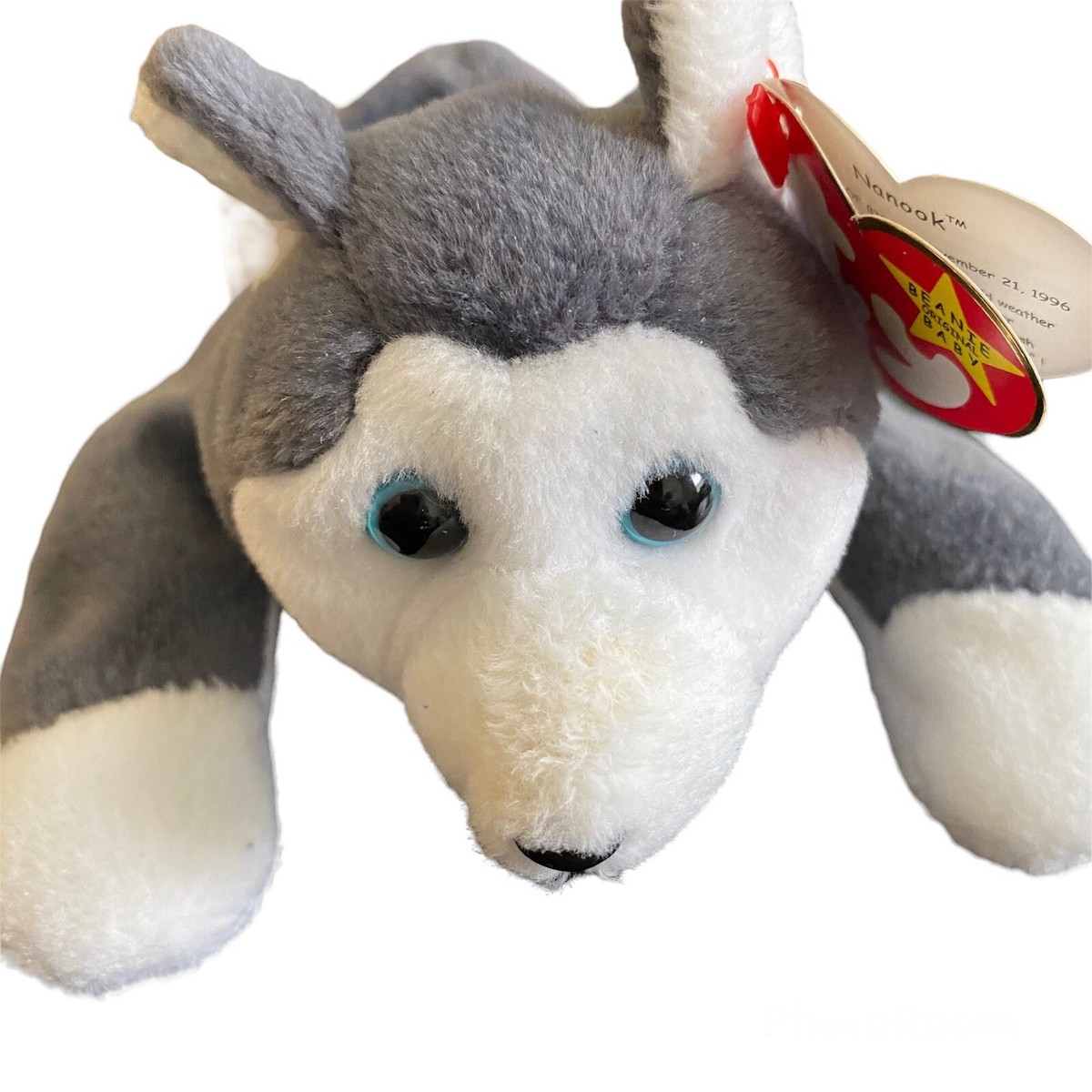 Ty Beanie Babies Nanook the Husky Rare Retired, Birthday November