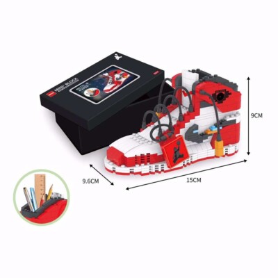 Mini+ Nike Air Jordan 1 “Chicago” Building Block Set Shoe Black