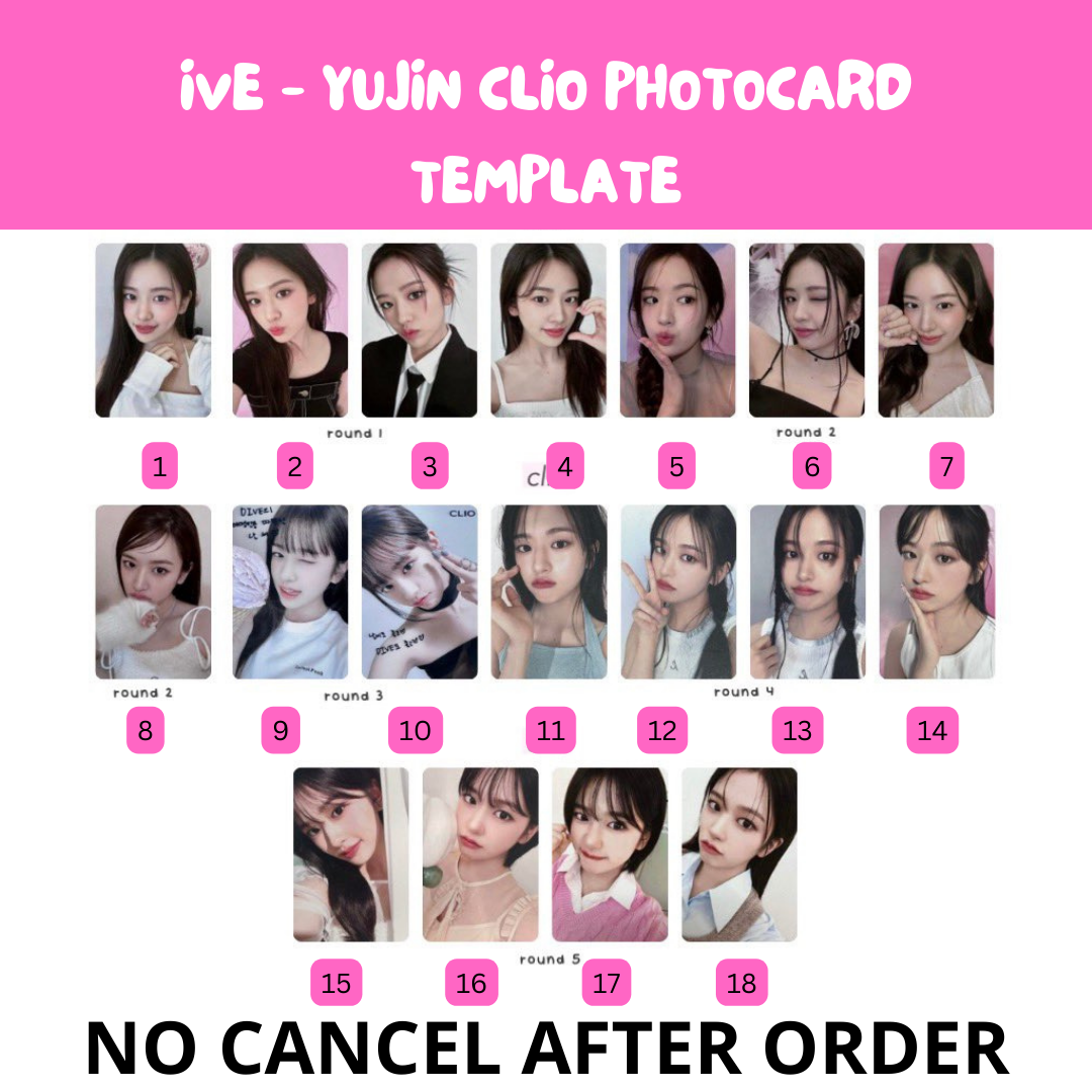 IVE - YUJIN X CLIO PHOTOCARD Double-sided PHOTO OFFICIAL AN YUJIN