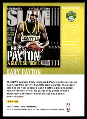 2021-22 Panini NBA Hoops Gary Payton #67 Holo Slam! | eBay