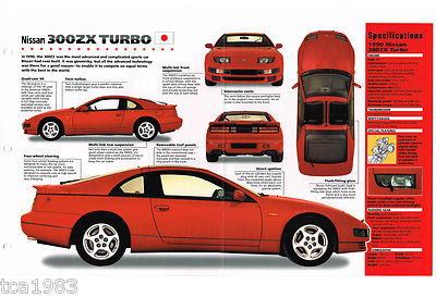NISSAN 300ZX/300-ZX TURBO SPEC SHEET/Brochure:1990, | eBay
