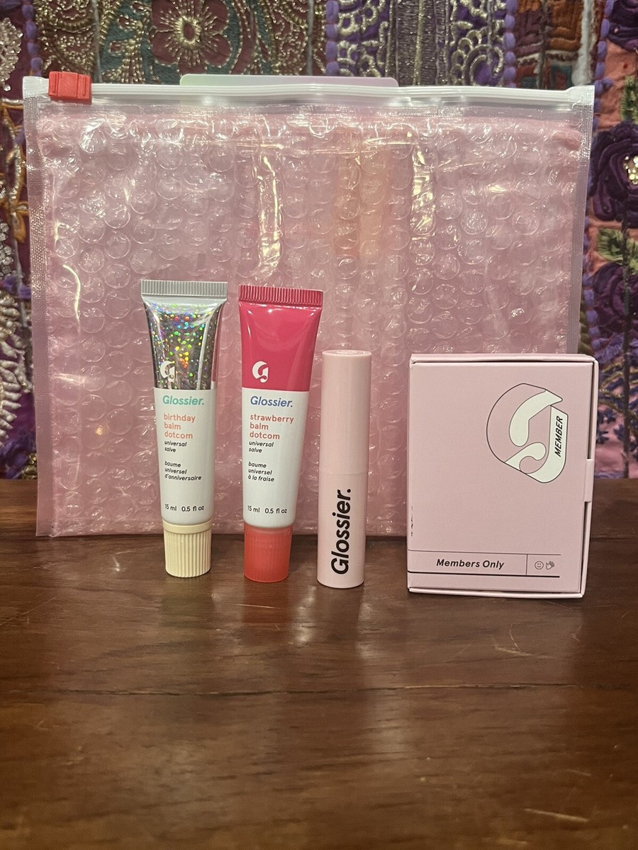 Authentic Glossier 2 Balm Dotcom, Ultralip, Pouch, & Rare Keychain