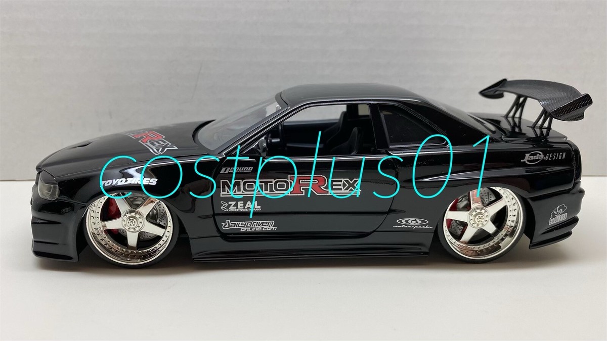 JADA DUB CITY 2002 NISSAN SKYLINE GT R R34 1:24 BLACK MOTOREX