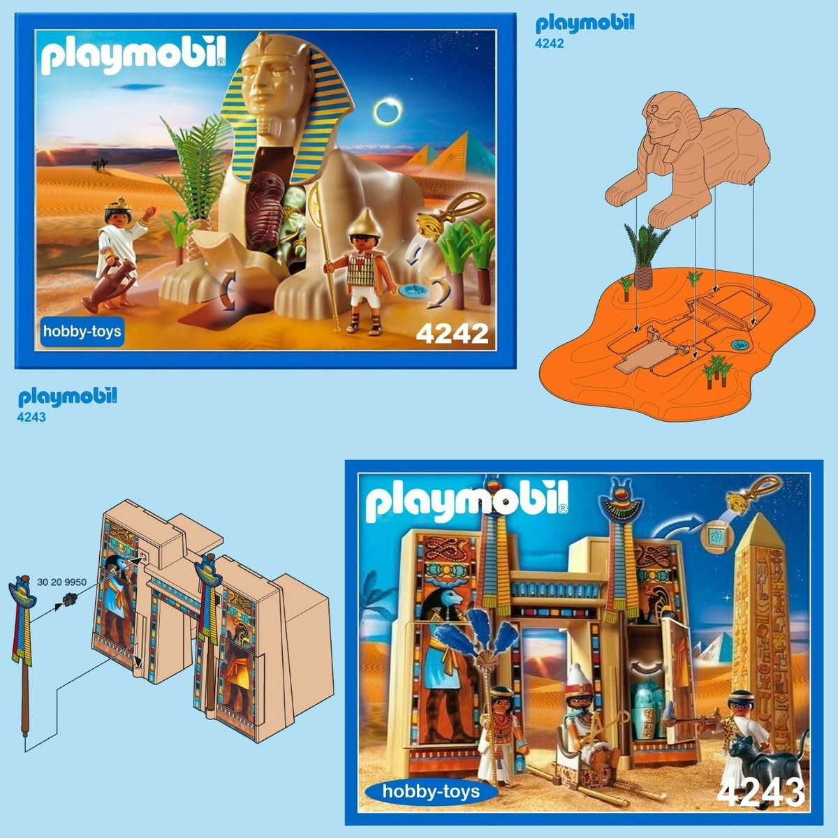 PLAYMOBIL 4242 4243 6484 * EGYPTIAN SPHINX / TEMPLE * SPARE PARTS