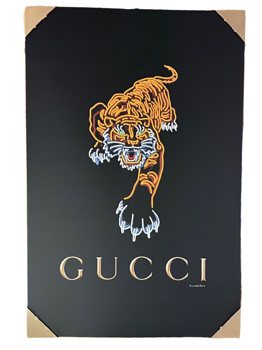 Gucci Tiger by Fairchild Paris Canvas Wall Art 24 x 36 LARGE | eBay