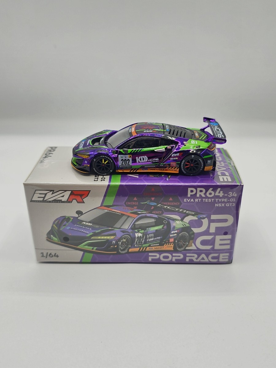 pop race Honda NSX GT3 EVO22 EVA TEST TYPE-01 KCMG N0.202 PR64-34