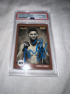 Khamzat Chimaev Signed 2022 Panini Instant Studio UFC Trading Card