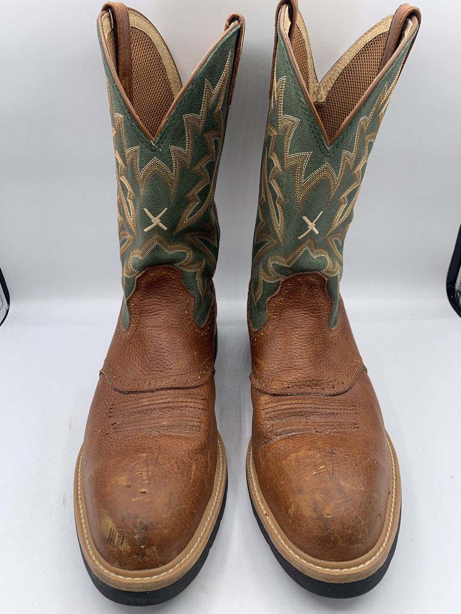 Twisted X Men's Saddle Vamp Pull On Work Boot - Steel Toe