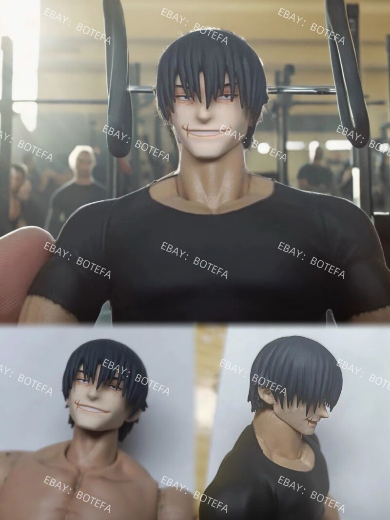 Custom Jujutsu Kaisen Fushiguro Toji Head for 1/12 Romankey Body