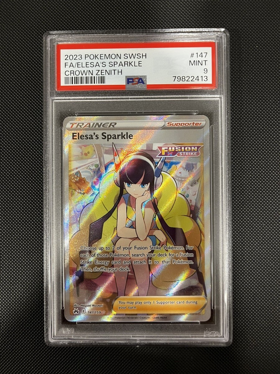 2023 Pokemon Crown Zenith ELESA'S SPARKLE #147 Full Art PSA 9 Mint