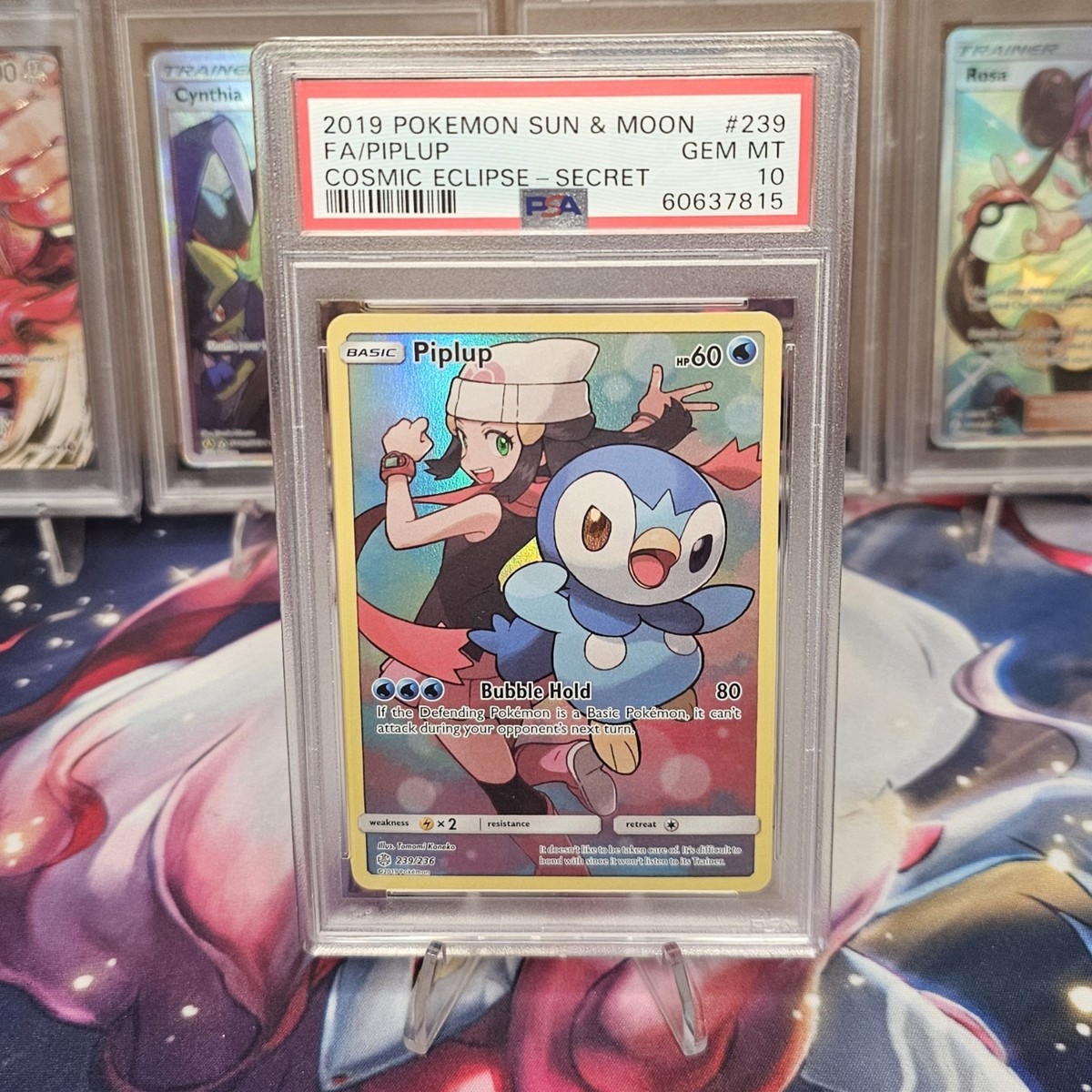 PSA 10 GEM MINT Piplup 239 / 236 Cosmic Eclipse Pokemon TCG Graded