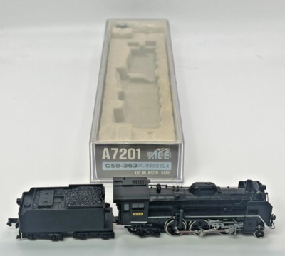 N Scale Micro Ace C58-363 Steam Locomotive With Tender Original