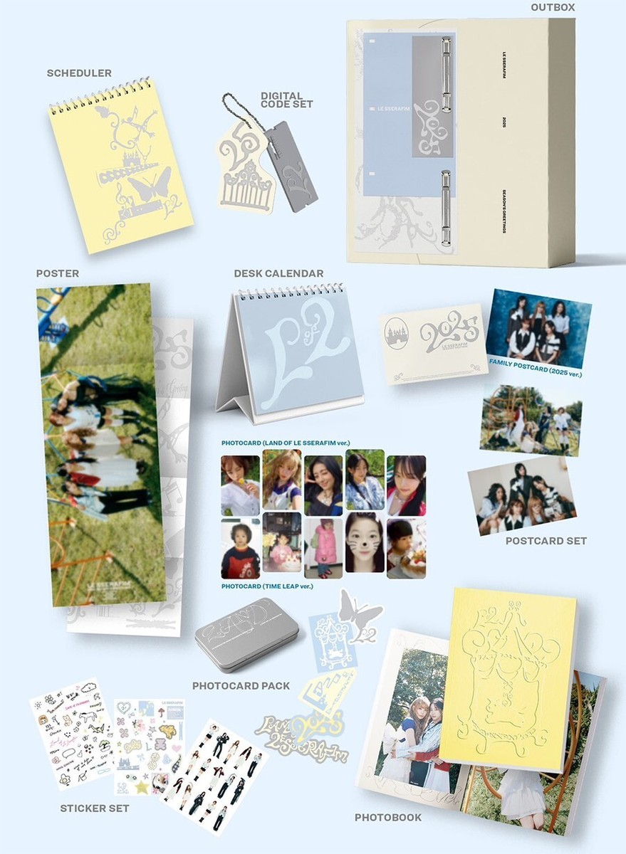LE SSERAFIM 2025 SEASON'S GREETINGS/D.Code+Calendar+Scheduler+