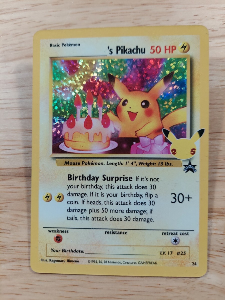s Pikachu Birthday 24/53 Celebrations Classic Collection NM