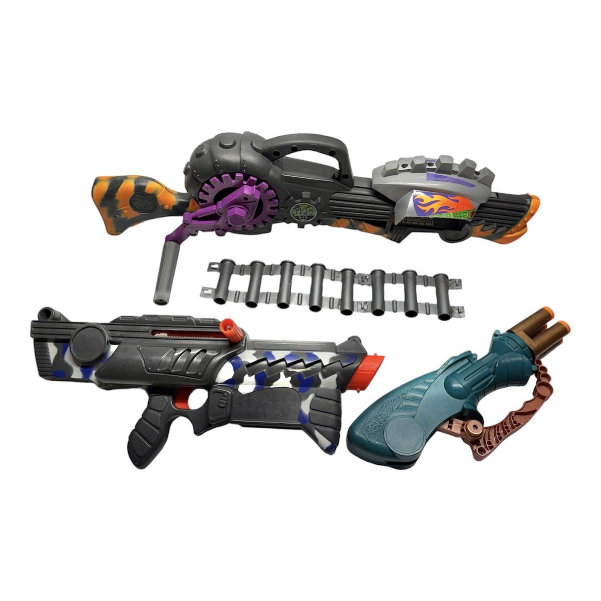 Vtg 1995 NERF Kenner Max Force Razorbeast, Rattler & Sawtooth