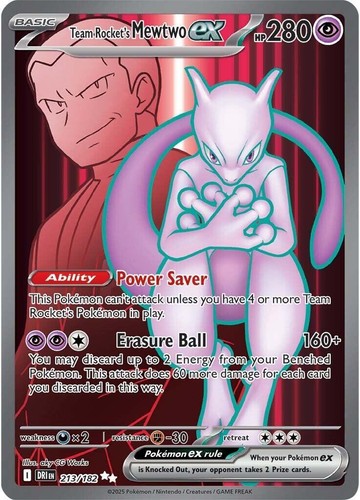 Pokémon Basic Team Rockets Mewtwo Ex 280 Ability Power Saver 081