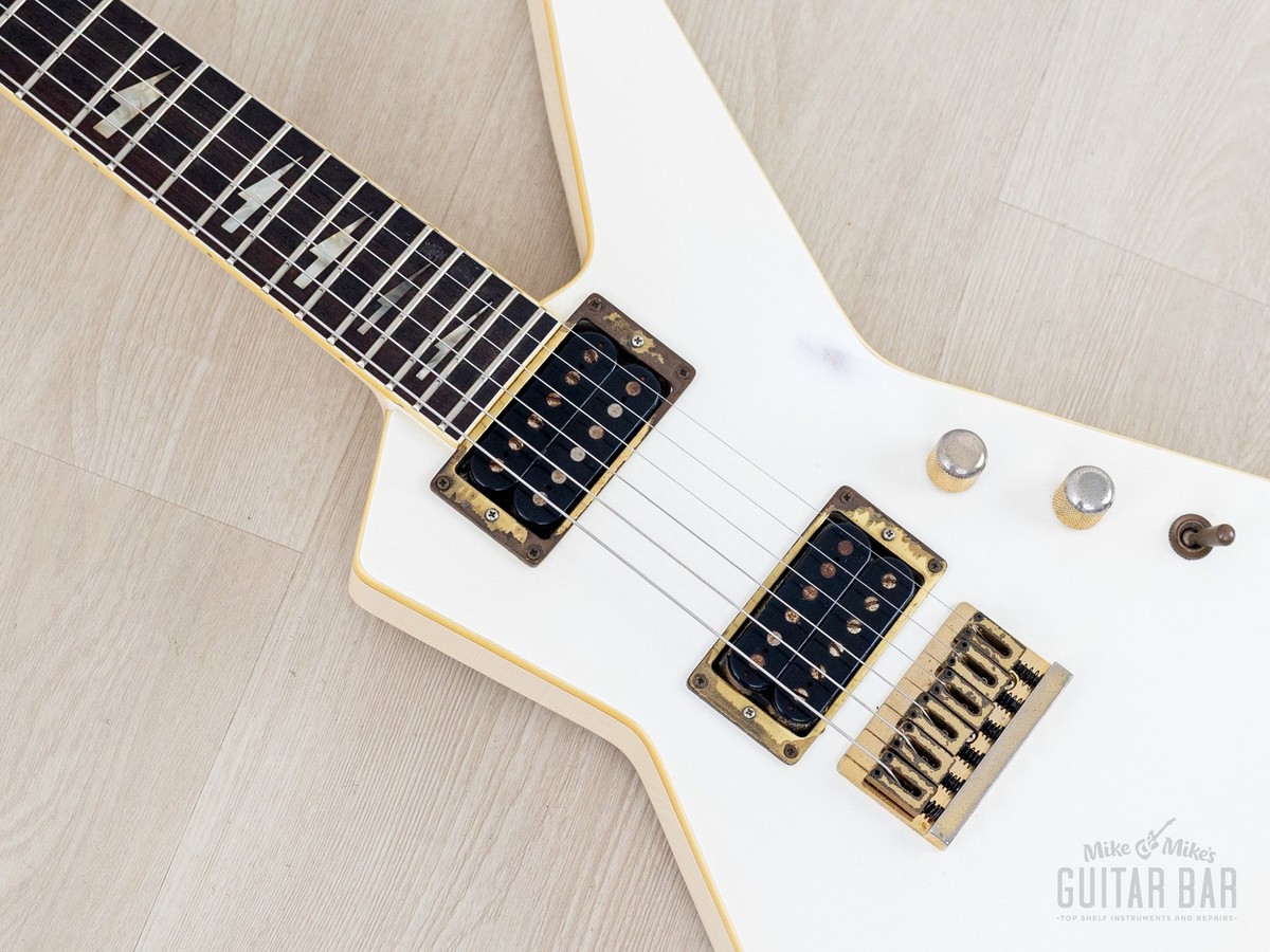 1985 Fernandes X-1 Neck Through Explorer Vintage Guitar White