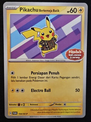 Pikachu Berkemeja Batik 154/SV-P Stamped Indonesia Journey Promo