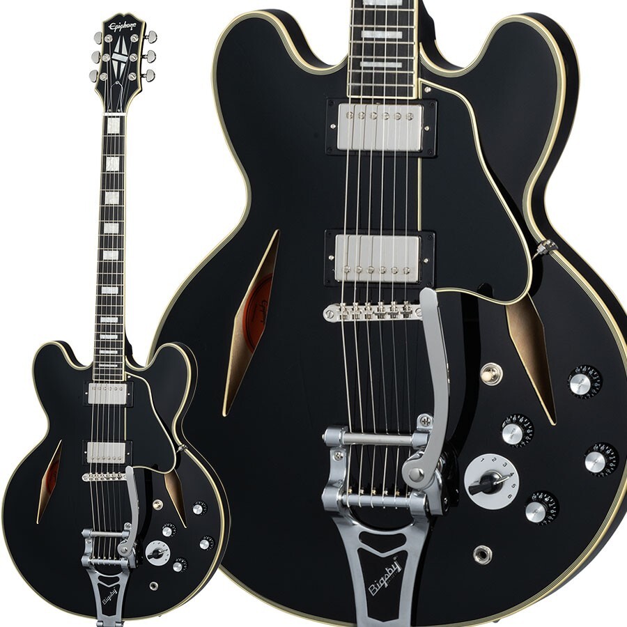 Epiphone Shinichi Ubukata ES-355 Custom Bigsby ver.02 Ebony From